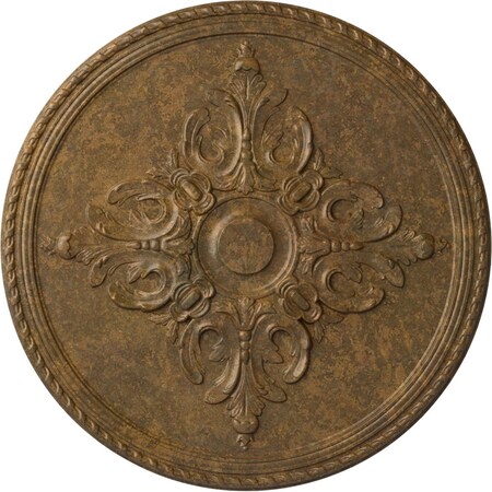 Ekena Millwork Milton Ceiling Medallion (Fits Canopies up to 7 7/8"), 40 5/8"OD x 1 3/4"P, Rubbed Bronze CM40MIRZS